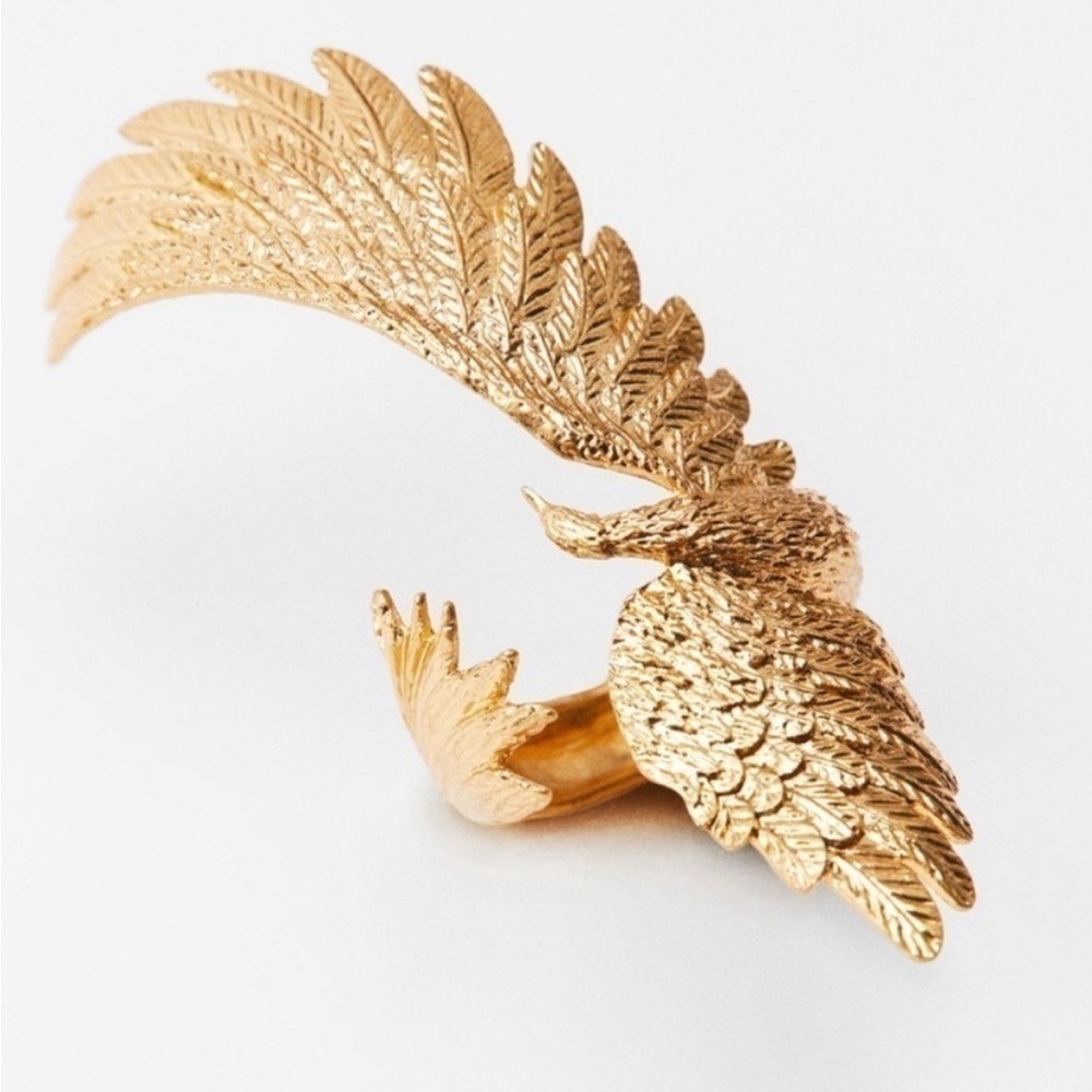 Zara Gold Phoenix Statement Cuff Bracelet
